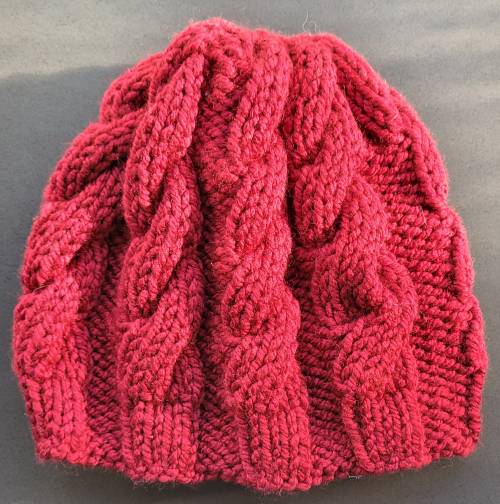 Bonnet dark red - torsade Bonnet dark red - torsade