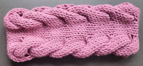 Bandeau rose - bordure torsadé Bandeau rose - bordure torsadé