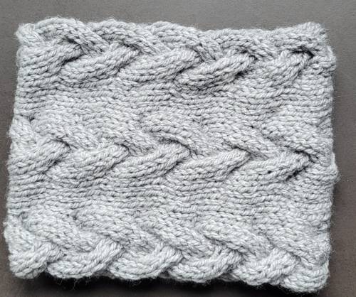 Tour de cou gris - tresse Tour de cou gris - tresse