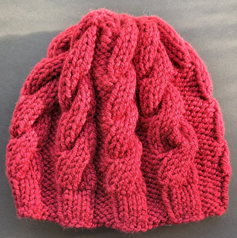 Bonnet dark red - torsade Main