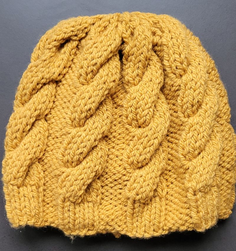 Bonnet moutarde - torsade Main