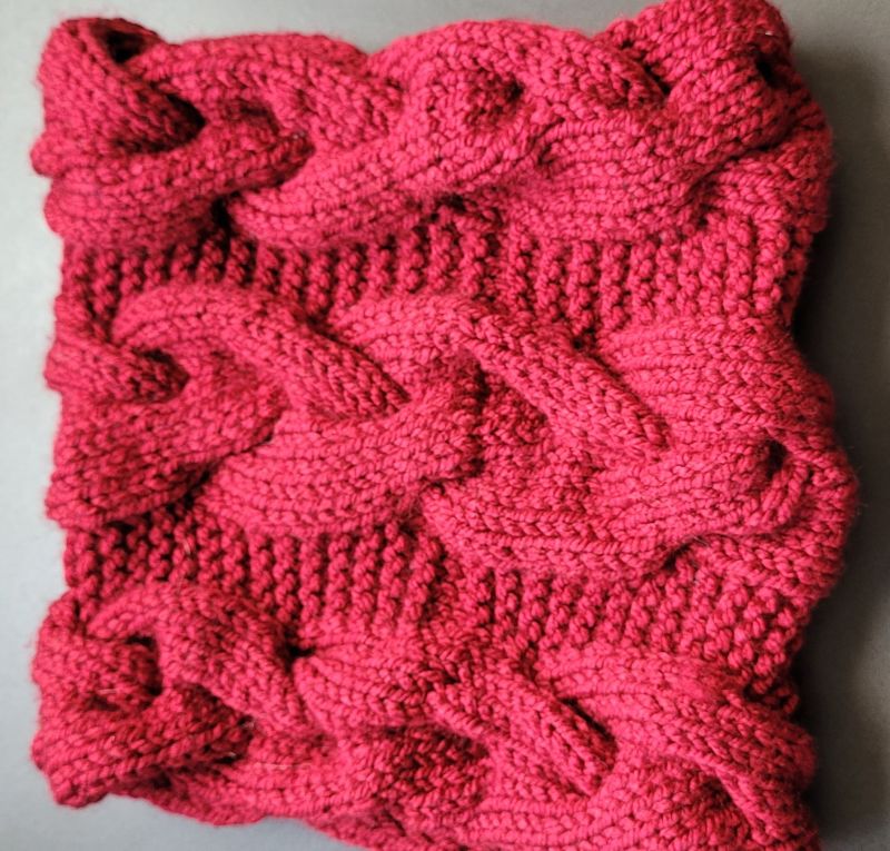 Tour de cou dark red - torsade Main