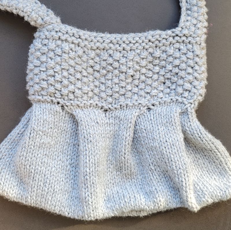 Sac bandoulière gris - plis Main