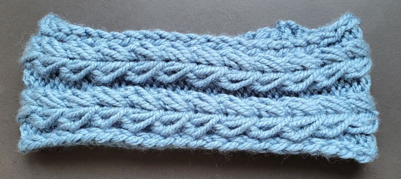 Bandeau steel blue - cœur Main