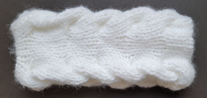Bandeau fluffy blanc - bordure torsadé Main