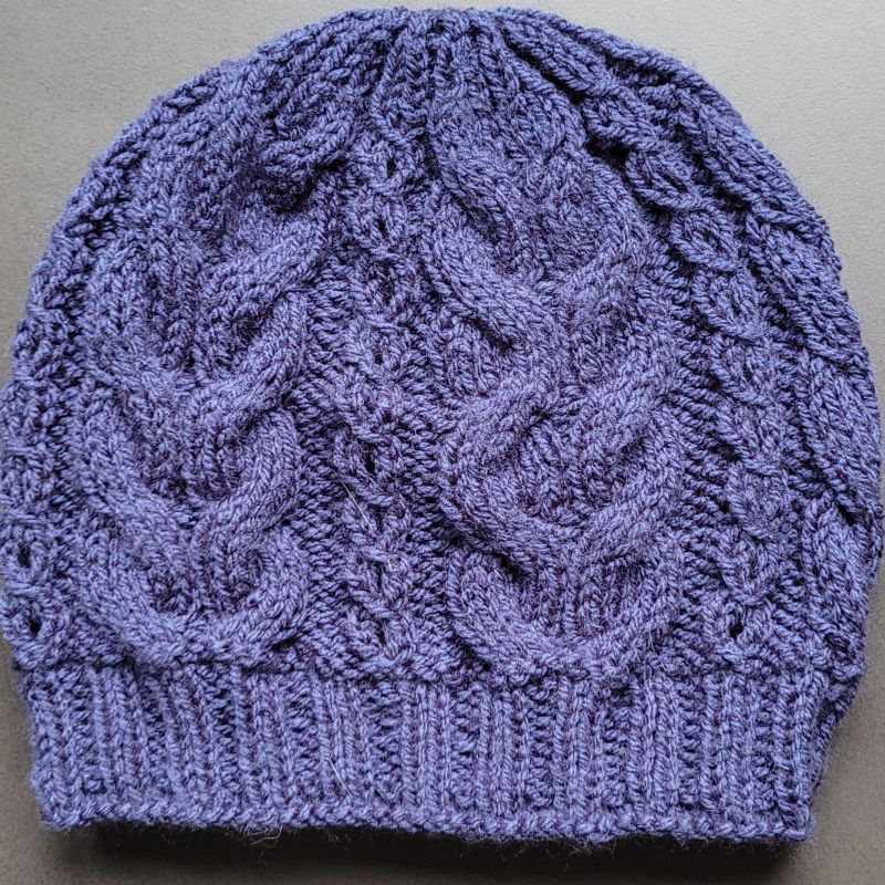 Bonnet indigo - double torsade Main