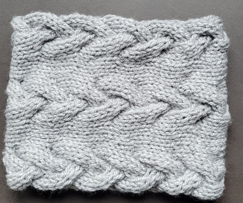 Tour de cou gris - tresse Main