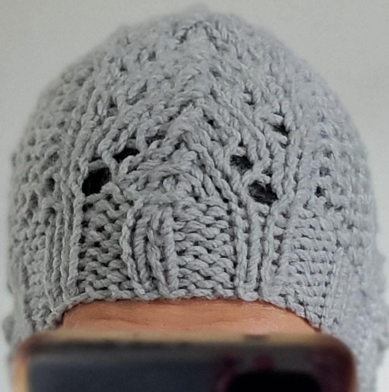 Bonnet gris - dentelle - Image 2 Image 2