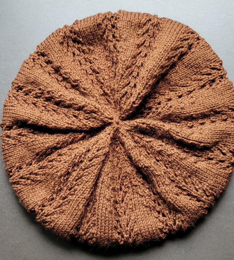 Bonnet marron - épi Main