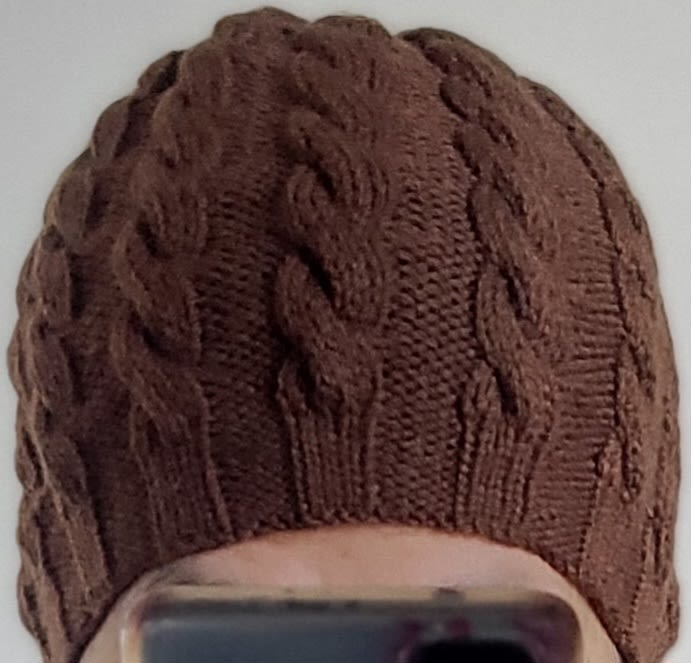 Bonnet marron - petite torsade - Image 2 Image 2