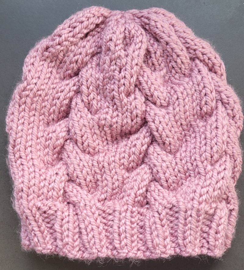 Bonnet lilas - tresse Main