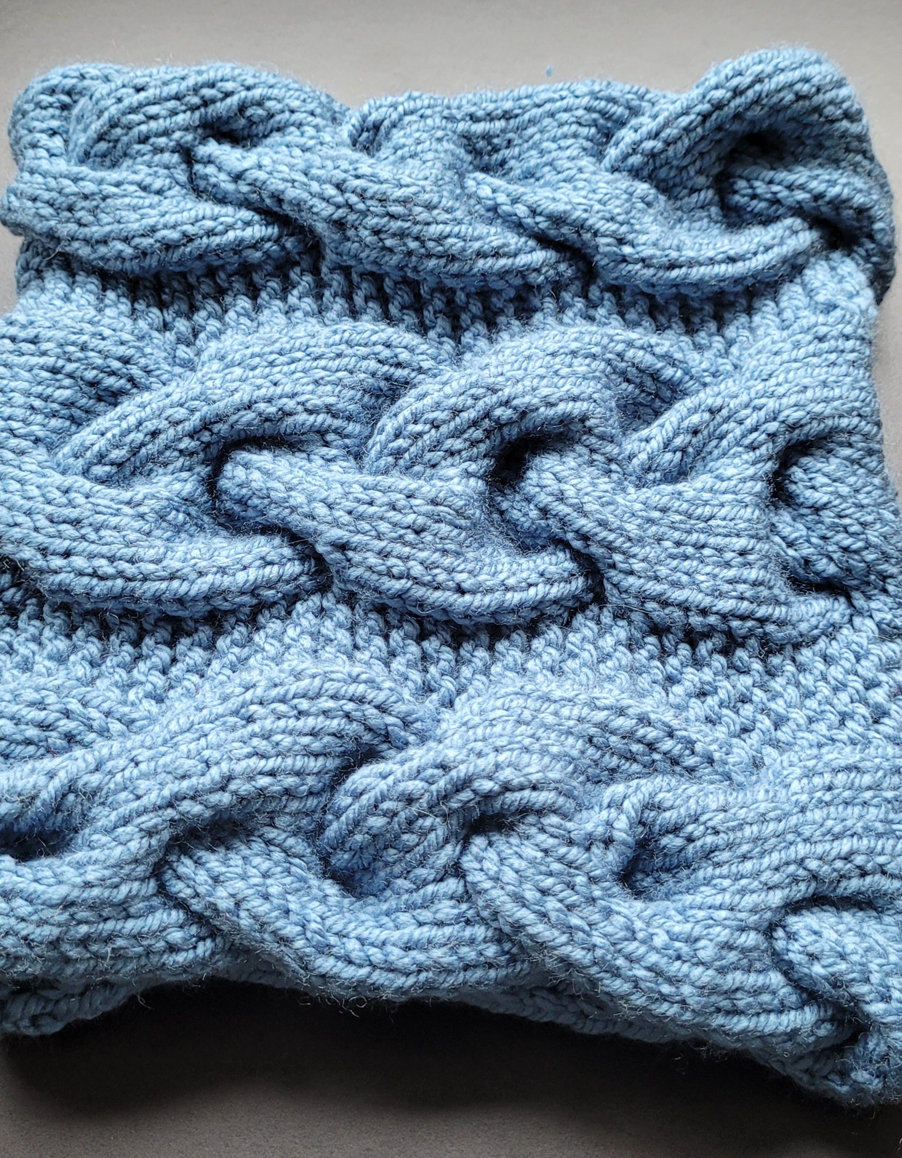 Tour de cou steel blue - torsade