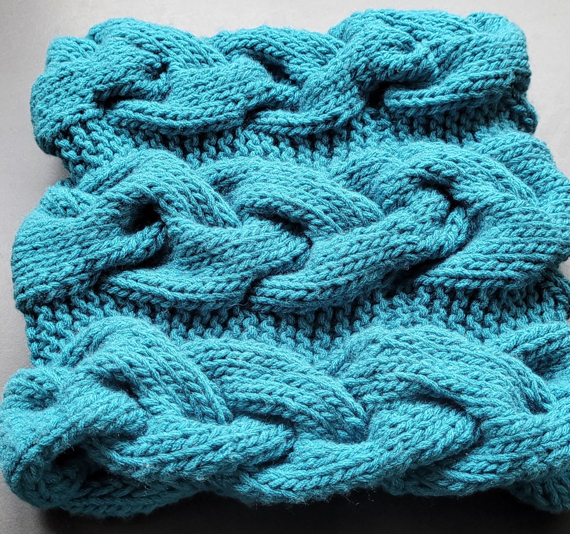 Tour de cou vert - torsade