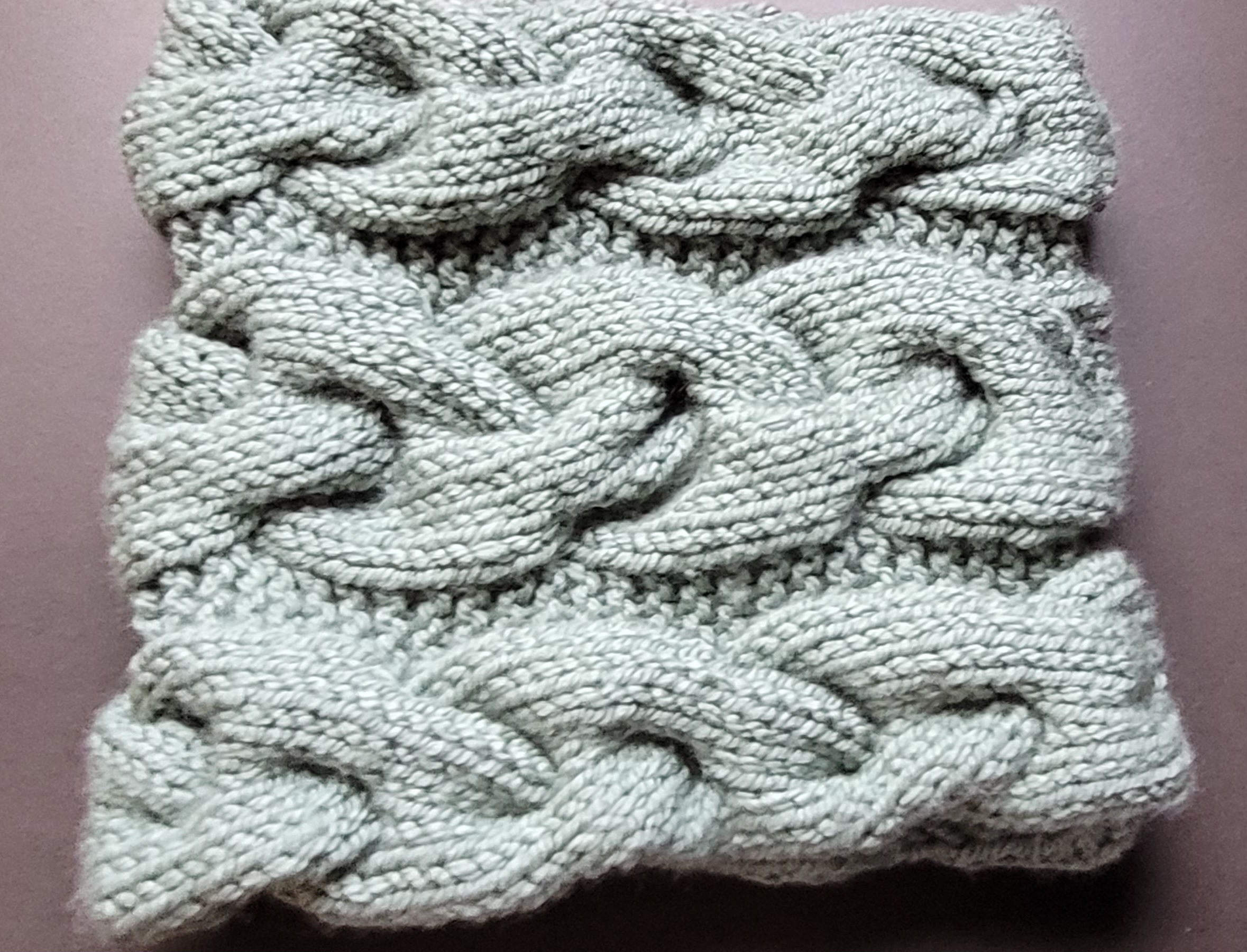 Tour de cou dusty green - torsade 