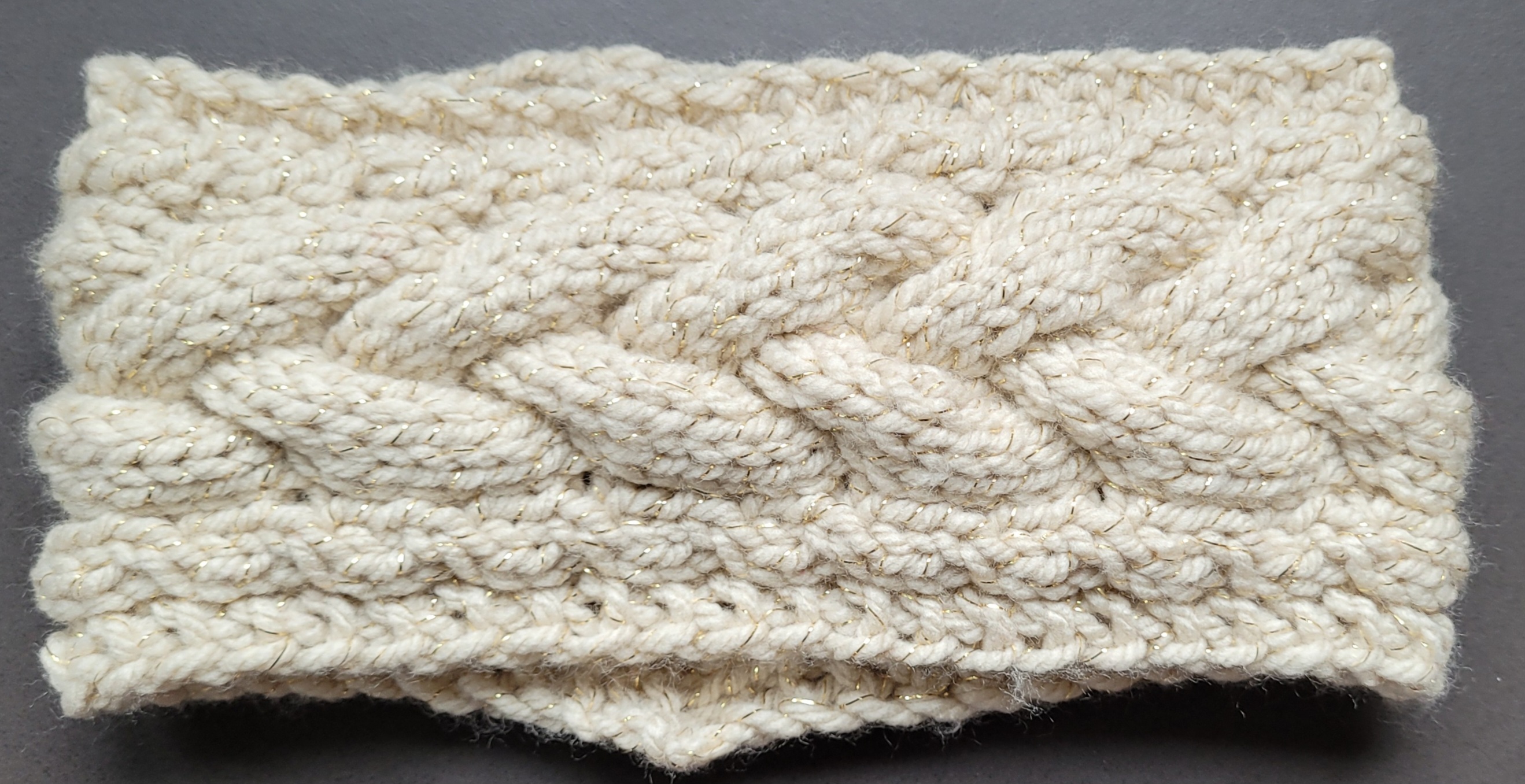 Bandeau beige brillant