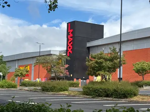There is a cinema directly opposite the hotel and around about three minute walk