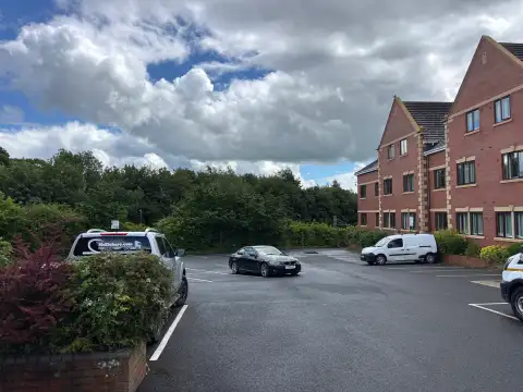 The hotel has a reasonably sized car park