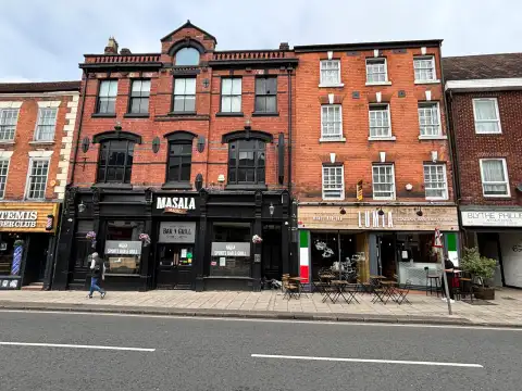 Indian and Italian restaurants opposite