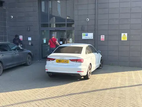 Guest drop off with parked cars