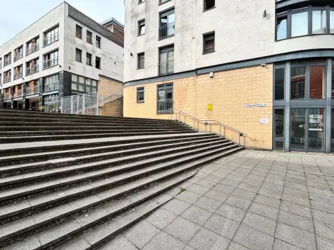 If you get dropped off on Commercial Street, you will have to navigate these steps.