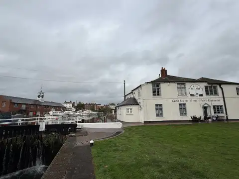 Canal side entrance and outside paddock