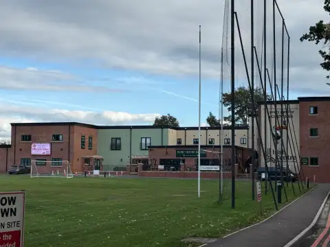 Panoramic view of front of the site