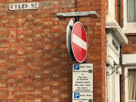 Parking permit only directly outside 