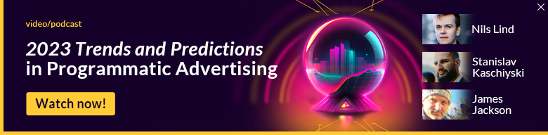 a banner with these texts on it 2023 Trends and Predictions in Programmatic Advertising