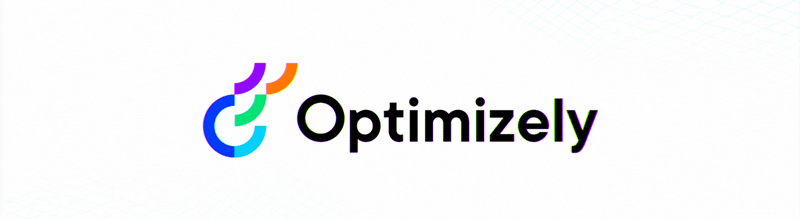 a banner with the text "optimizely" on it