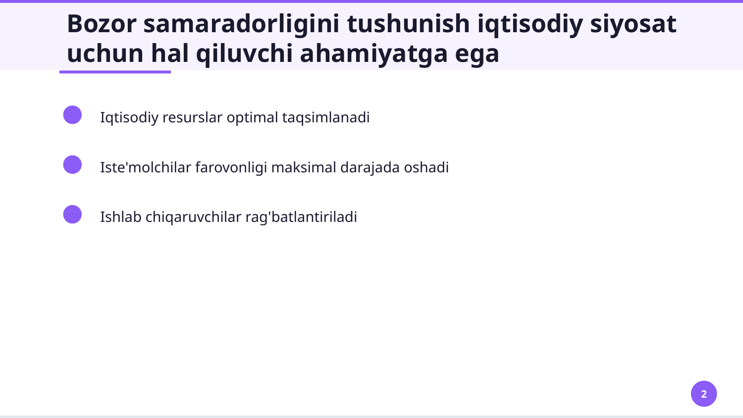 Ishlab chiqaruvchi ortiqchaligi va iste'molchi ortiqchaligi — Slayd 2