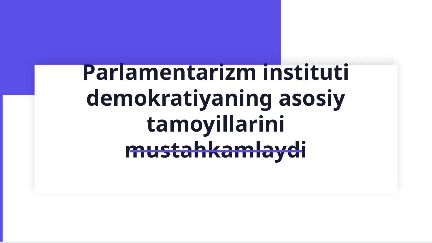 Parlamentarizm instituti — Slayd 1
