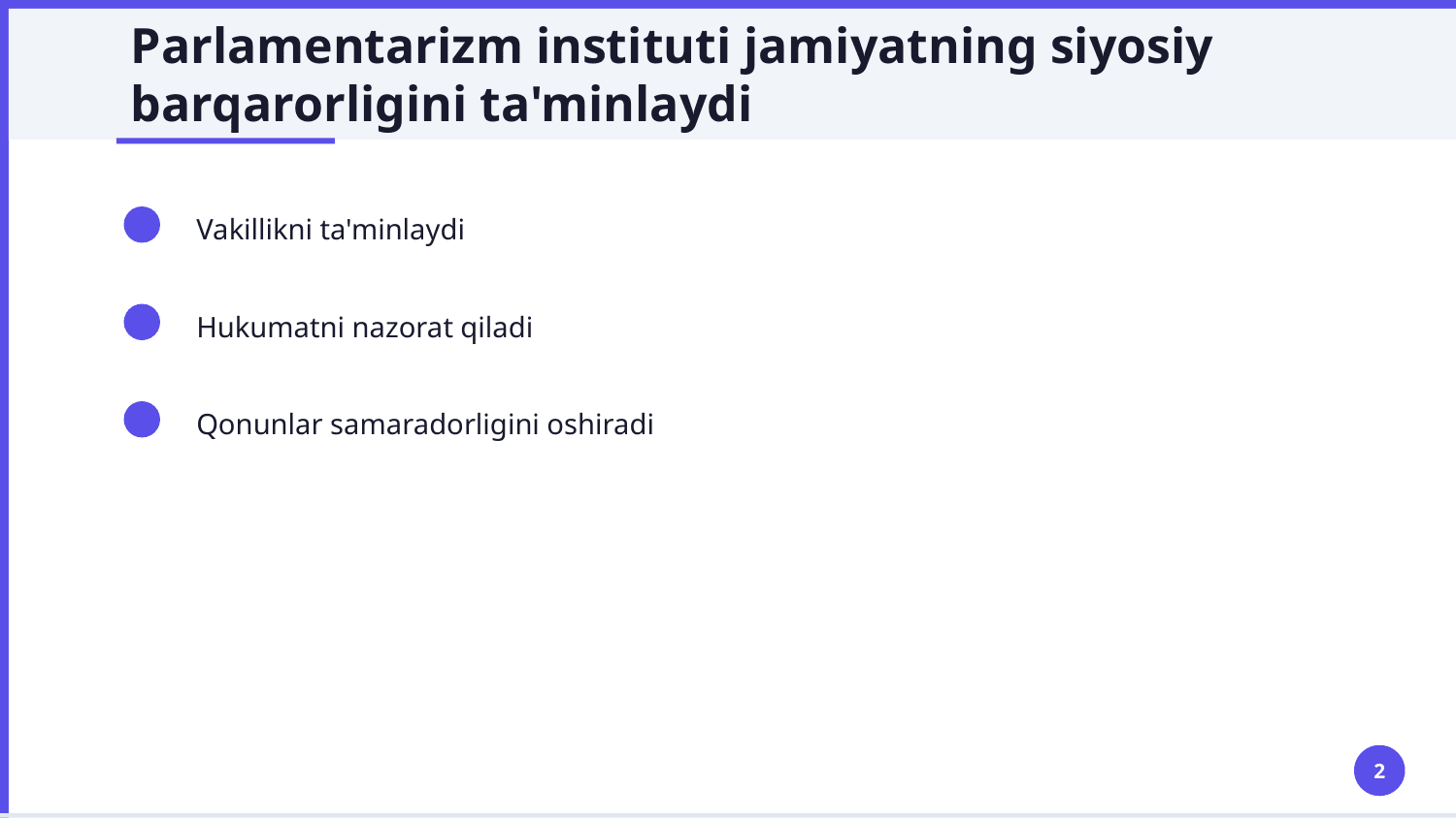 Parlamentarizm instituti — Slayd 2