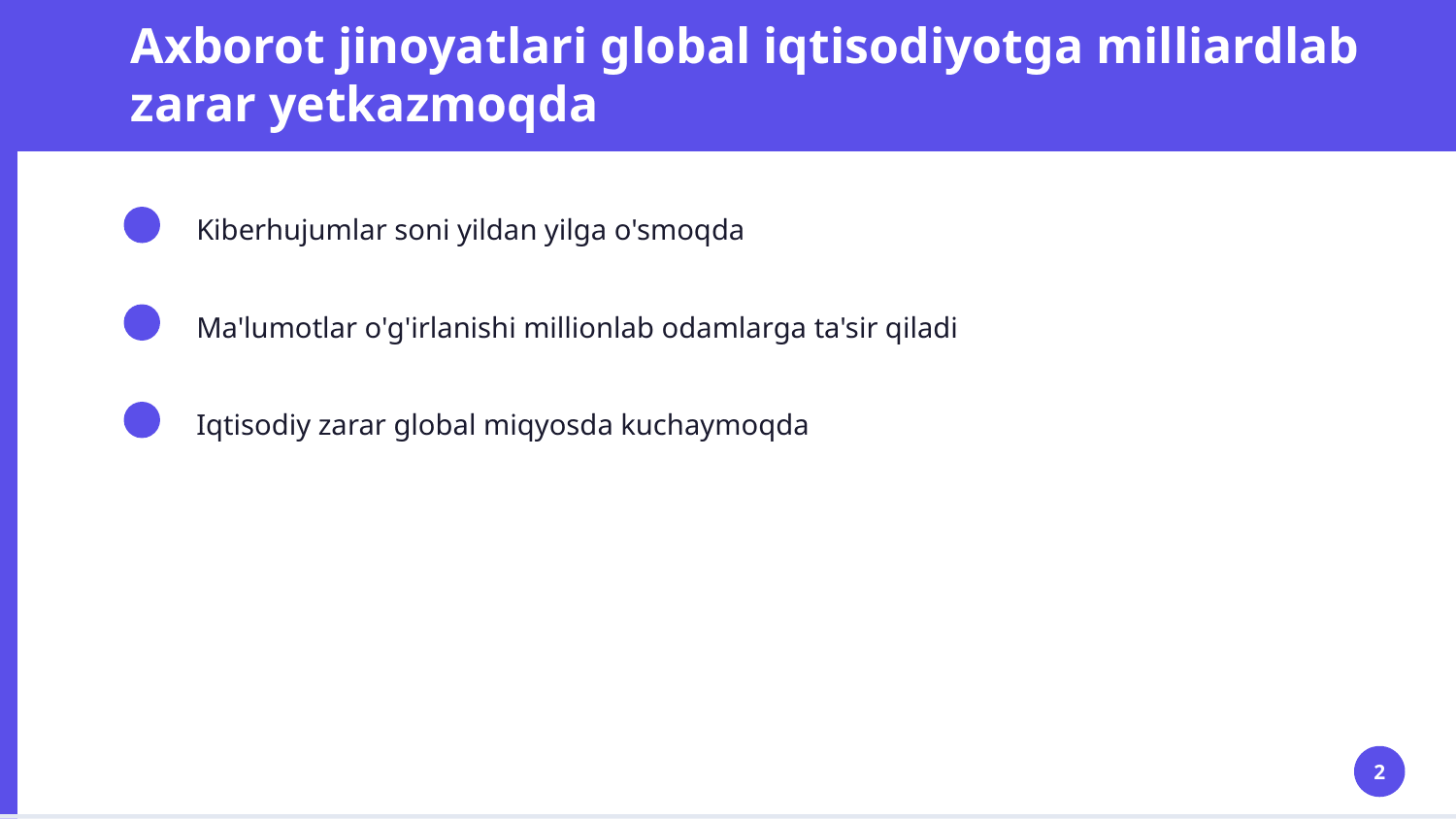 Axborot jinoyatlrini aniqlash uchun huquqiy qonunchilik bazasi — Slayd 2