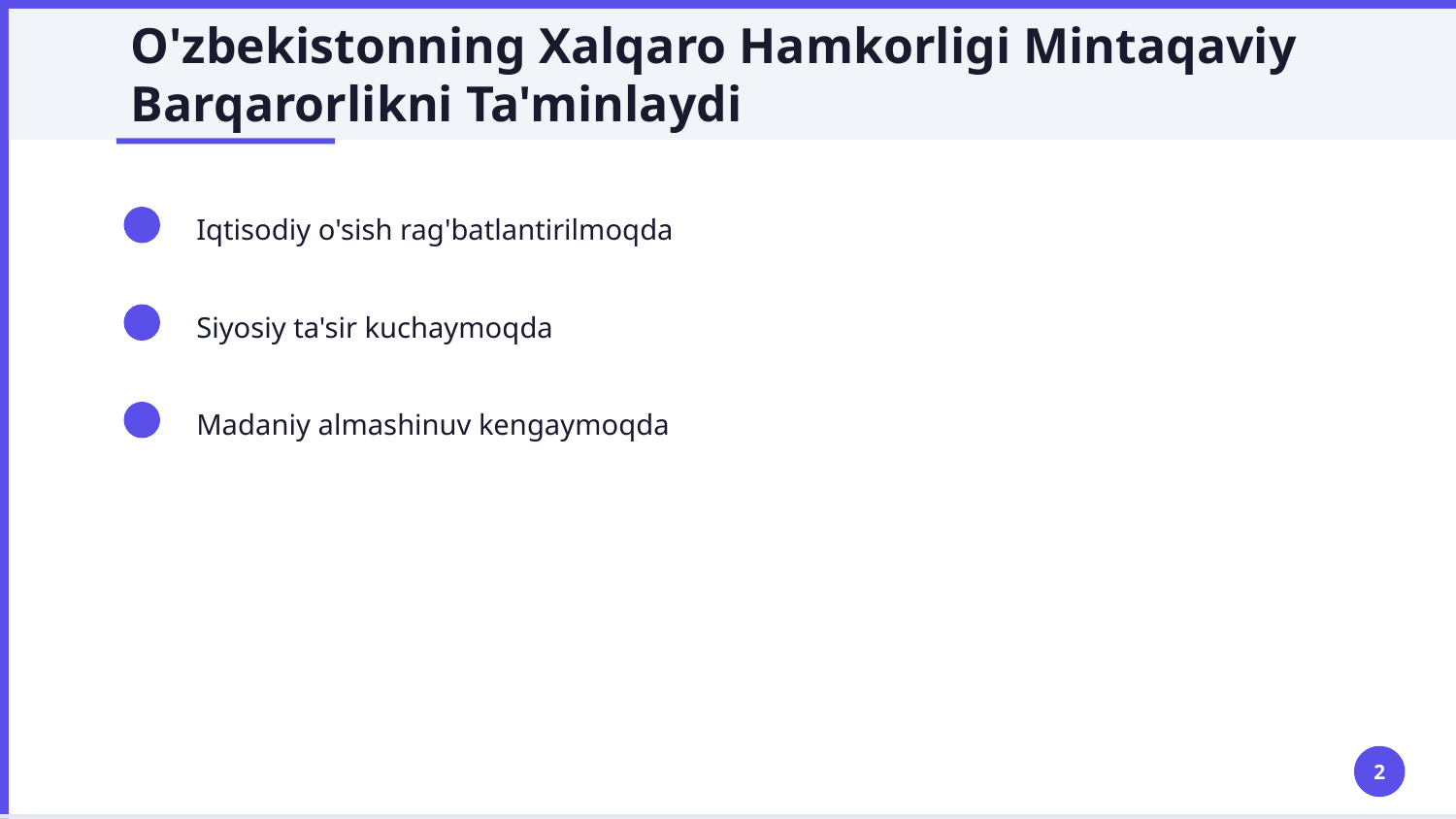 Oʻzbekiston xalqaro tashkilotlarda — Slayd 2