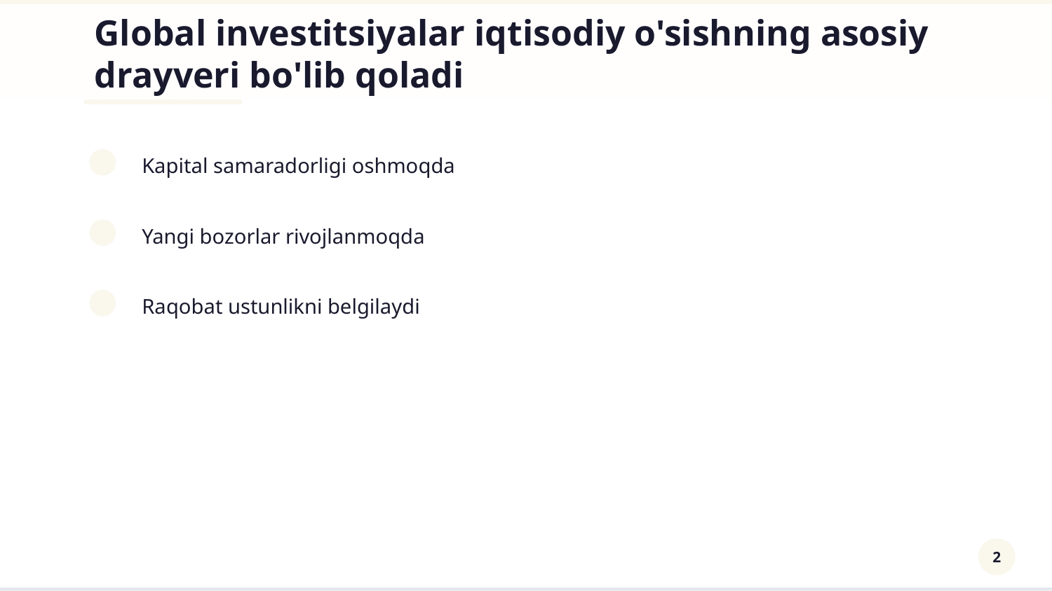 Investitsiya funktsiyalari va omillari — Slayd 2