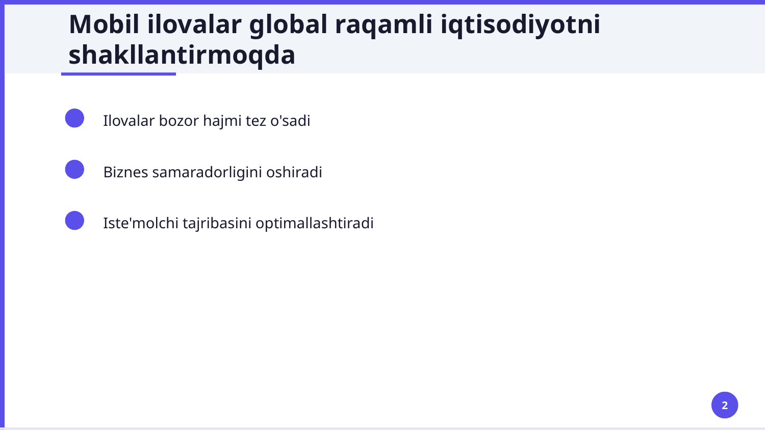Mobil ilovalarni ishlab chiqish jarayonini ilmiy hujjatlashtirish — Slayd 2