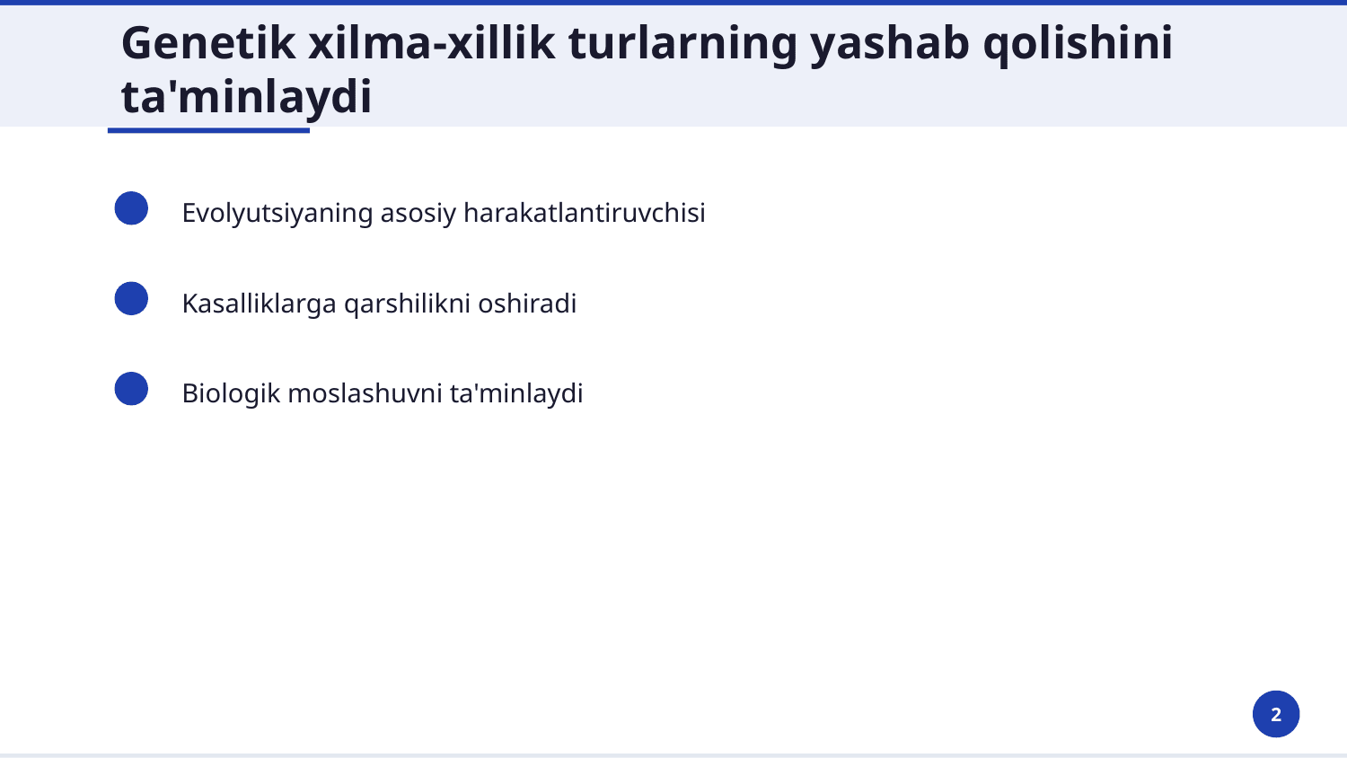 “Mutatsiyalar: sabablari, shakllari, ahamiyati va biologik oqibatlari — Slayd 2