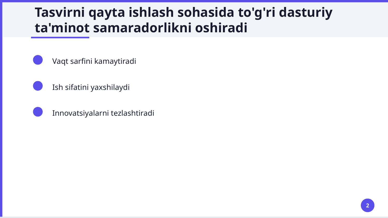 1-AMALIY ISH Mavzu: Dasturiy vositalarni o‘rnatish va sozlash 2-AMALIY ISH Matlab dasturida turli amallarni bajarish — Slayd 2