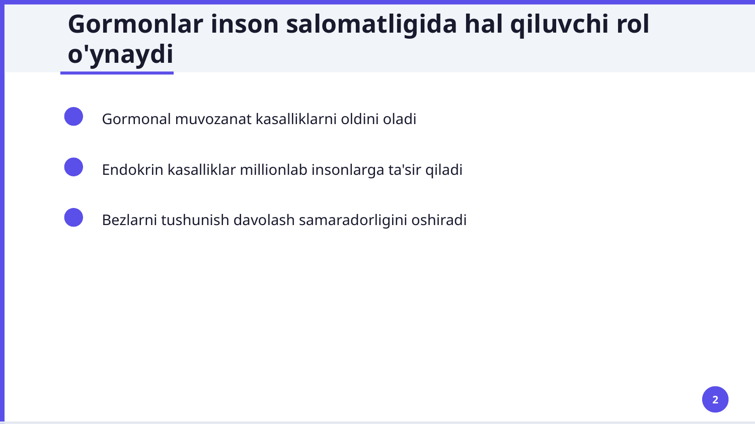 Tashqi va ichki sekretsiya bezlari — Slayd 2