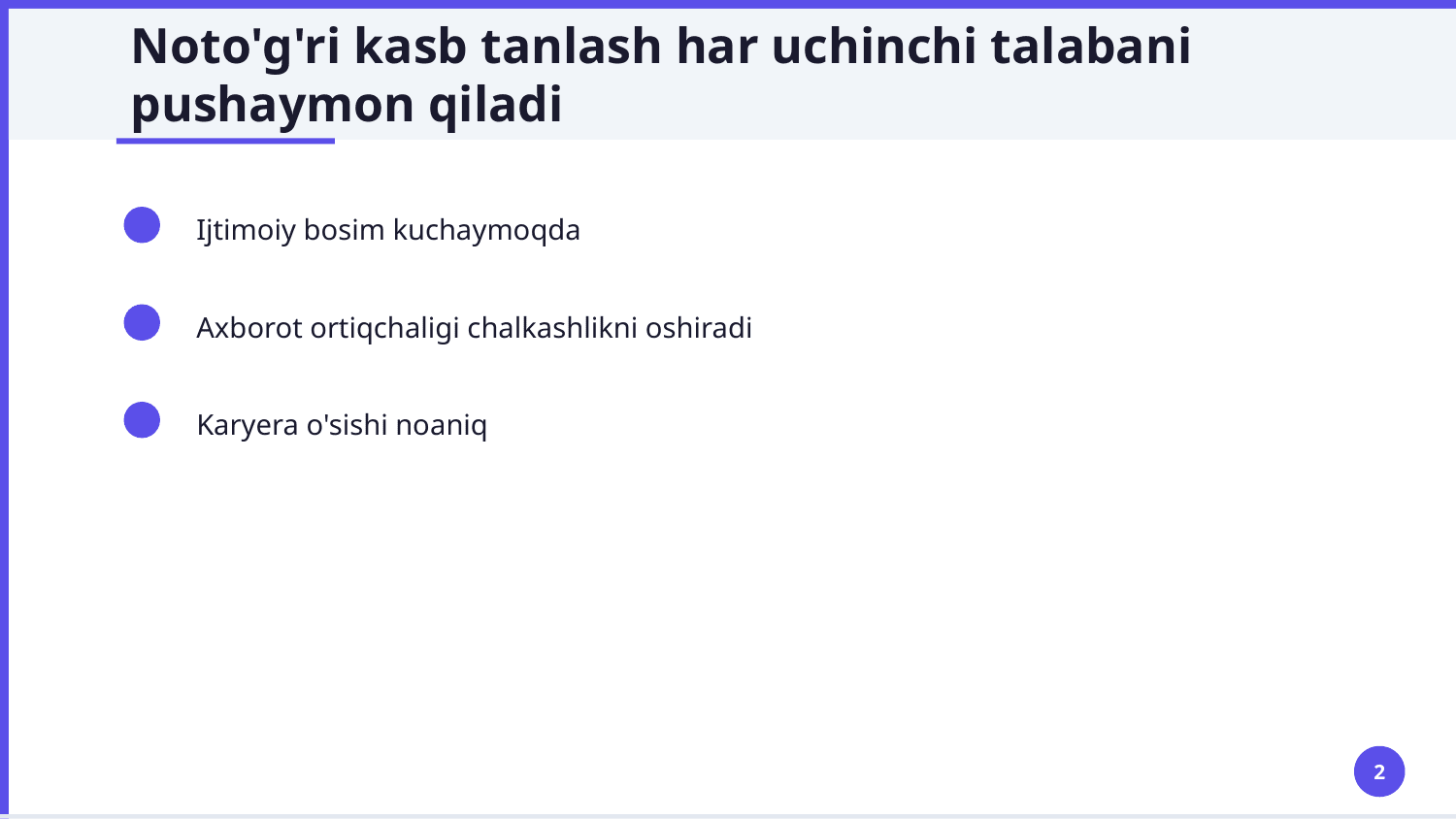 Kasb tanlash sirlari — Slayd 2