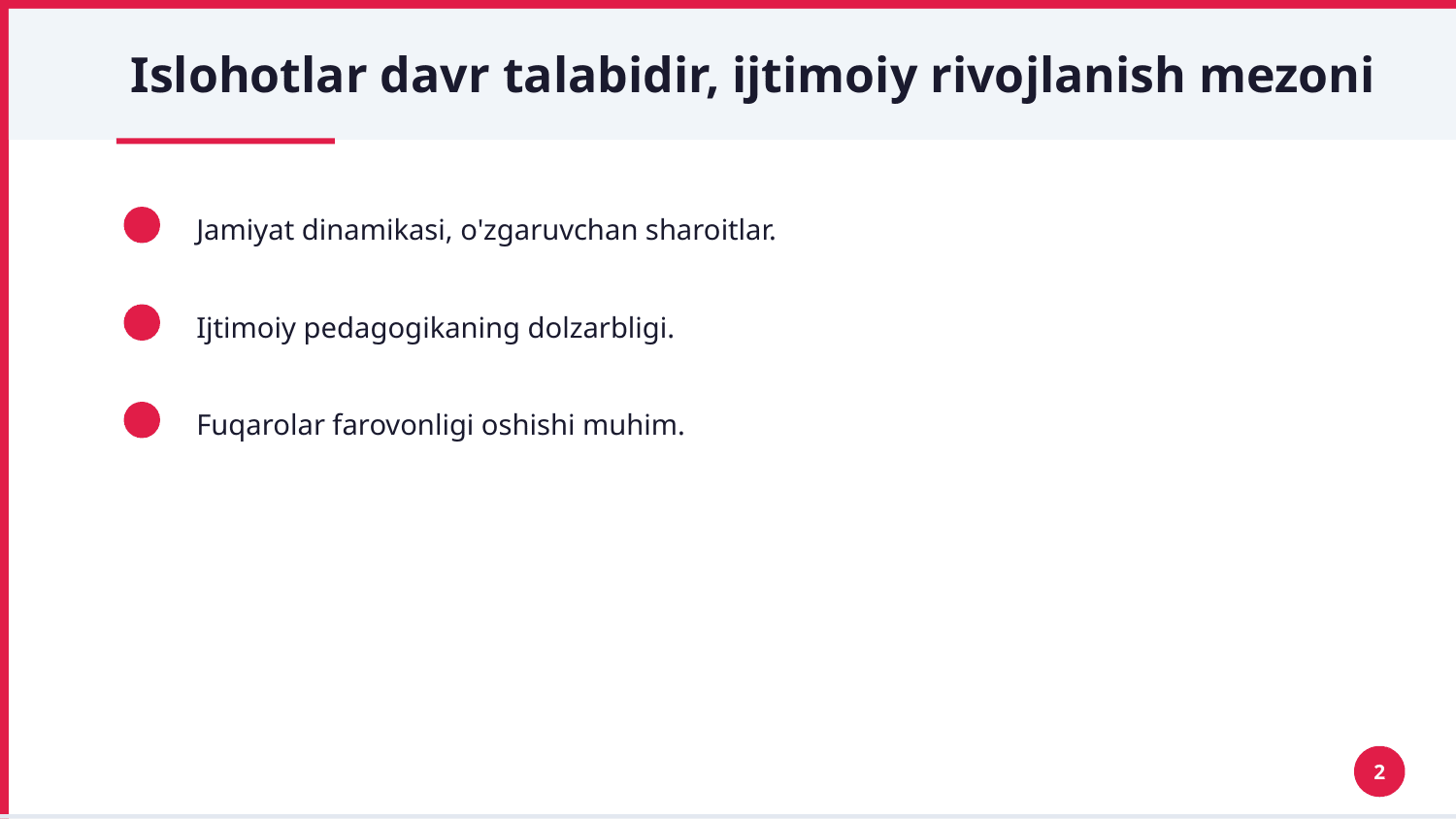 Respublikamizda amalga oshirilgan islohotlar va ularni ijtimoiy hayotga tasiri — Slayd 2