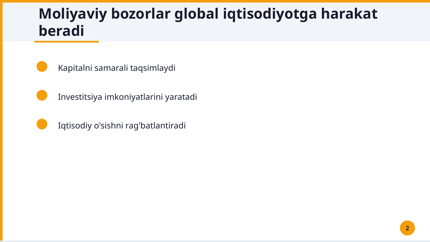 Moliyaviy bozorlar — Slayd 2