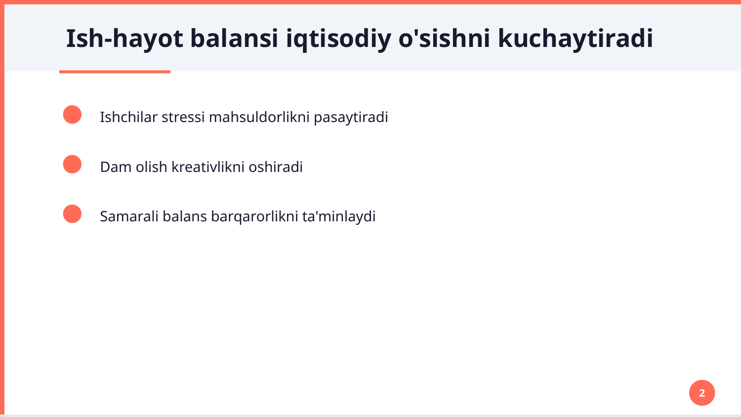 Mehnat qilish va dam olish o'rtasidagi bog'liqlik — Slayd 2