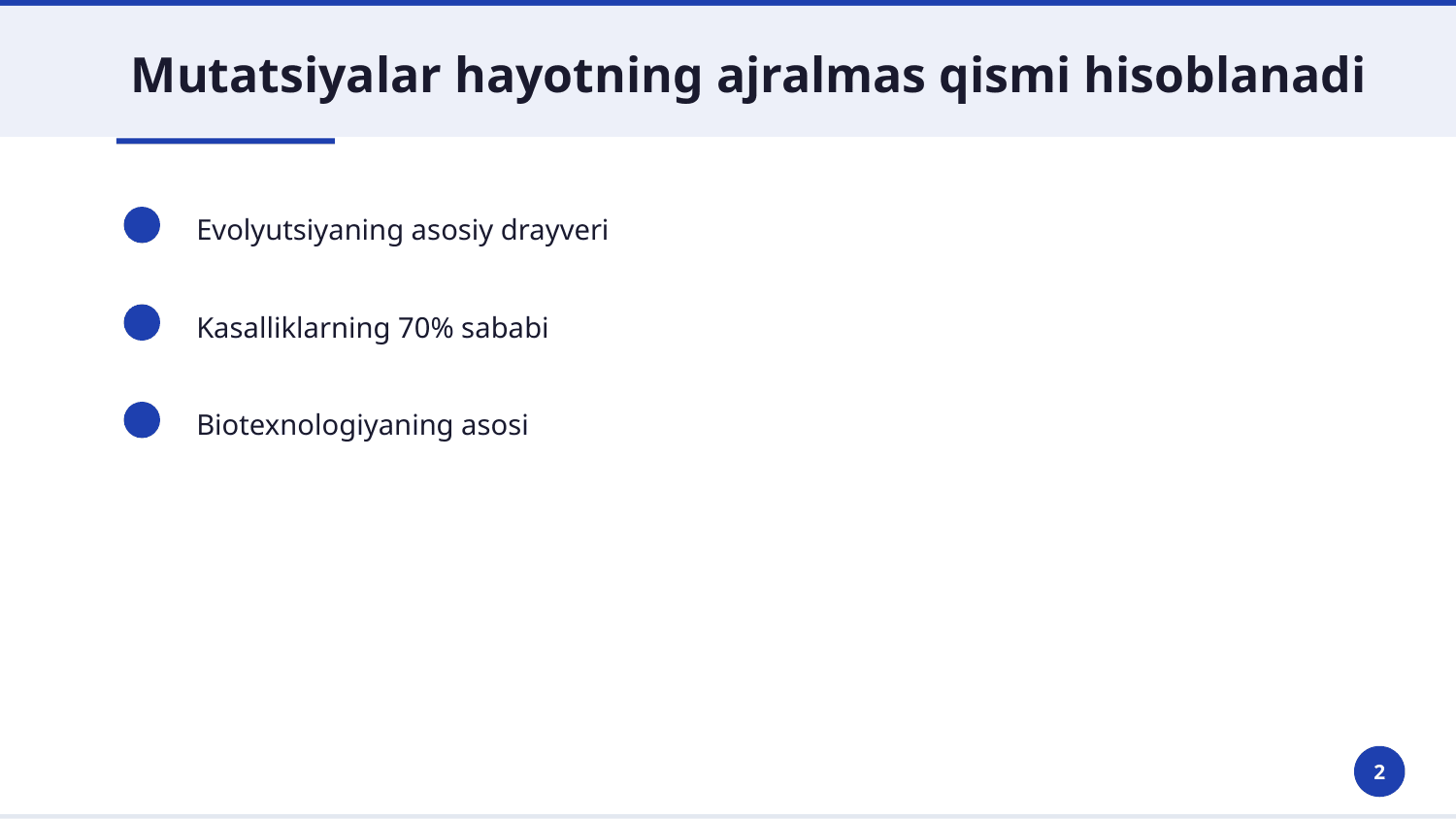 mutatsiya va ularning oqibatlari — Slayd 2