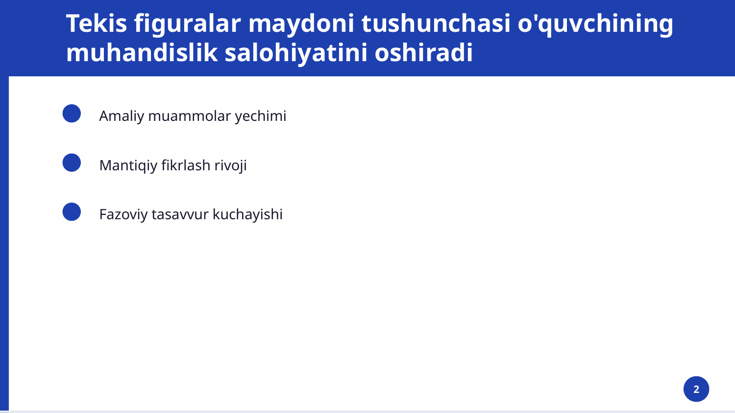 Tekis figuralarning yuzalariga oid  masalalar yechish. — Slayd 2