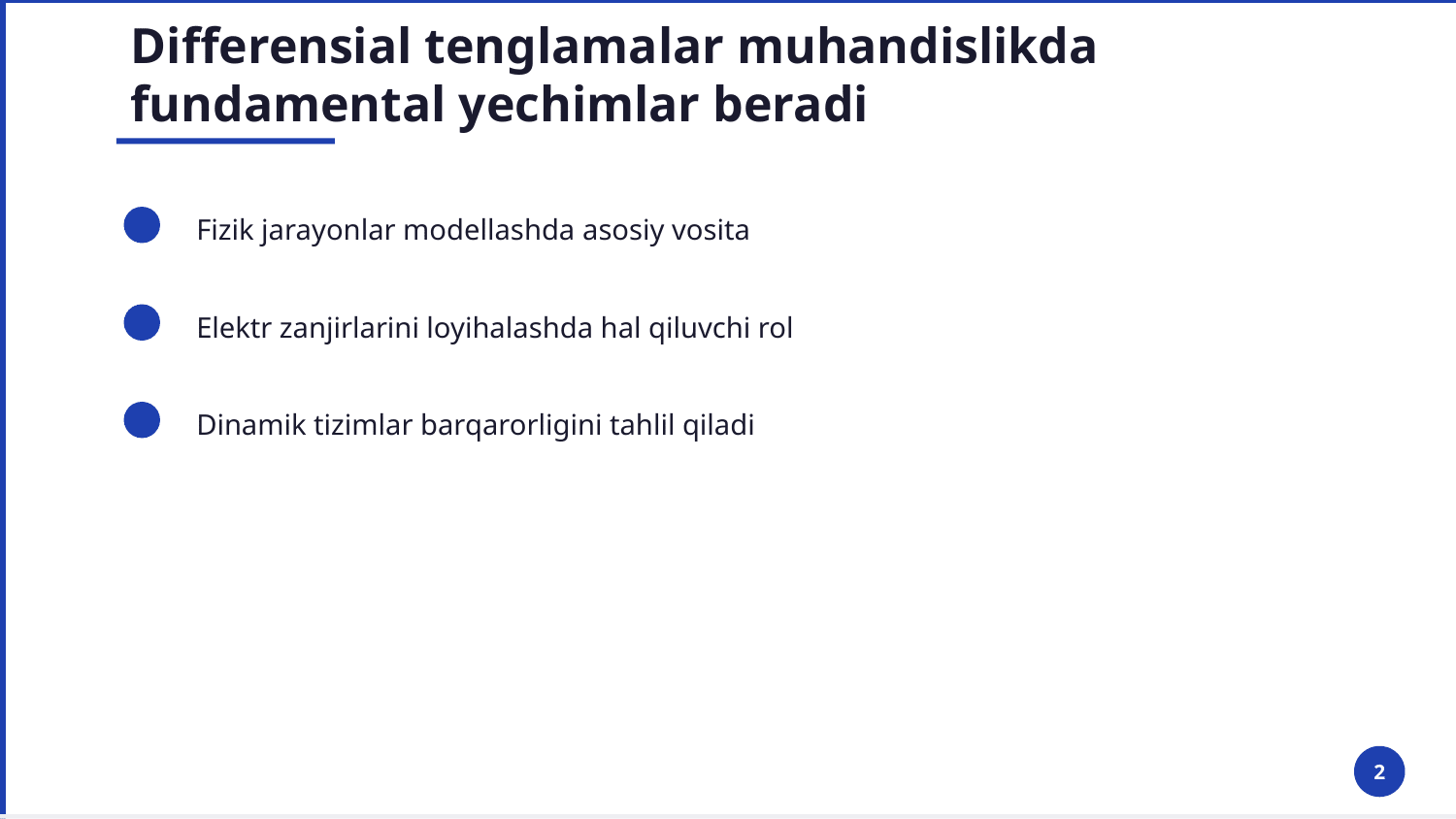 O'zgarmas koeffisientli chiziqli bir jinsli differensial tenglamalar. Xarakteristik ko'phad. — Slayd 2