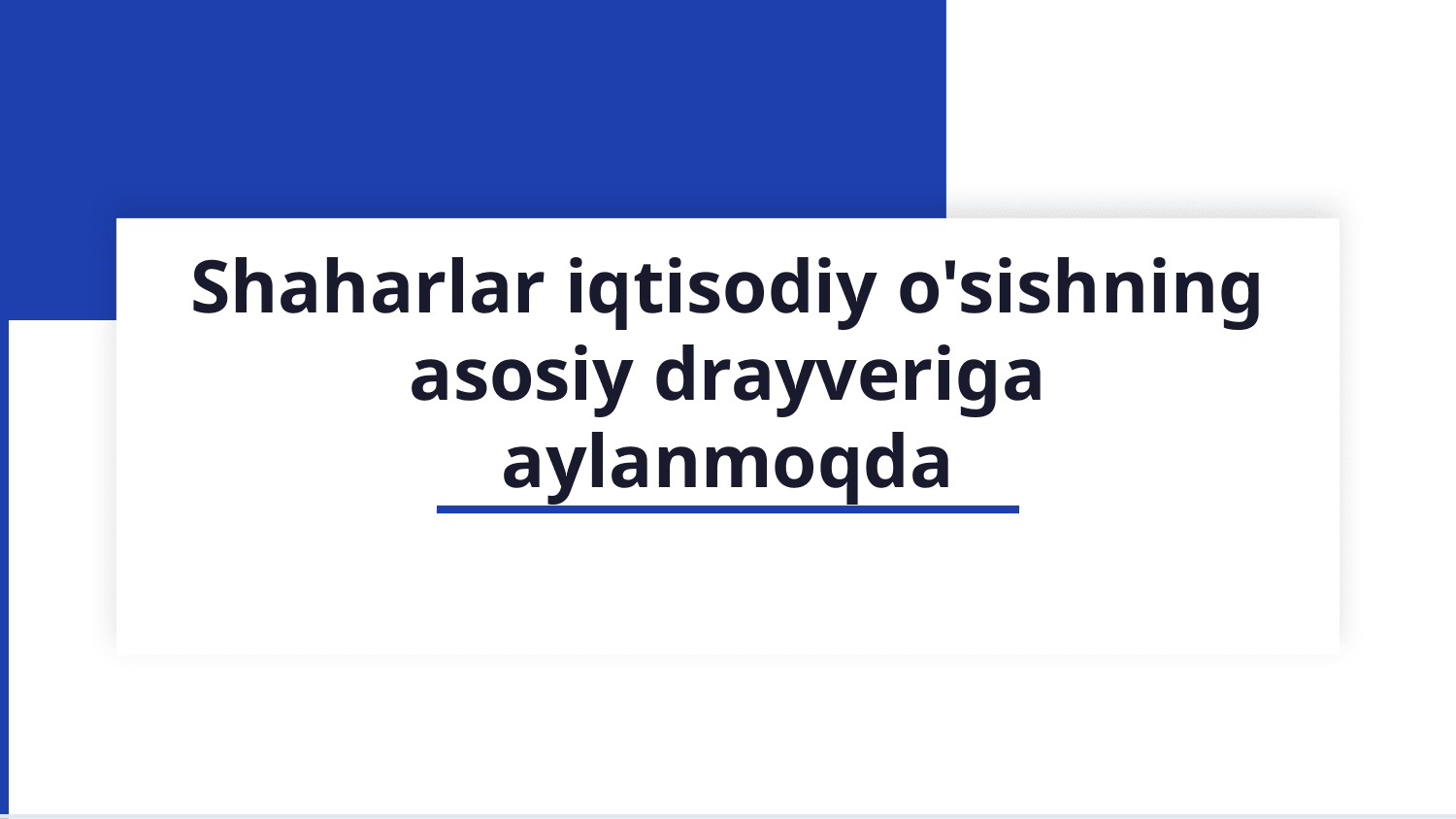 Shaharlarning funksiyalari — Slayd 1