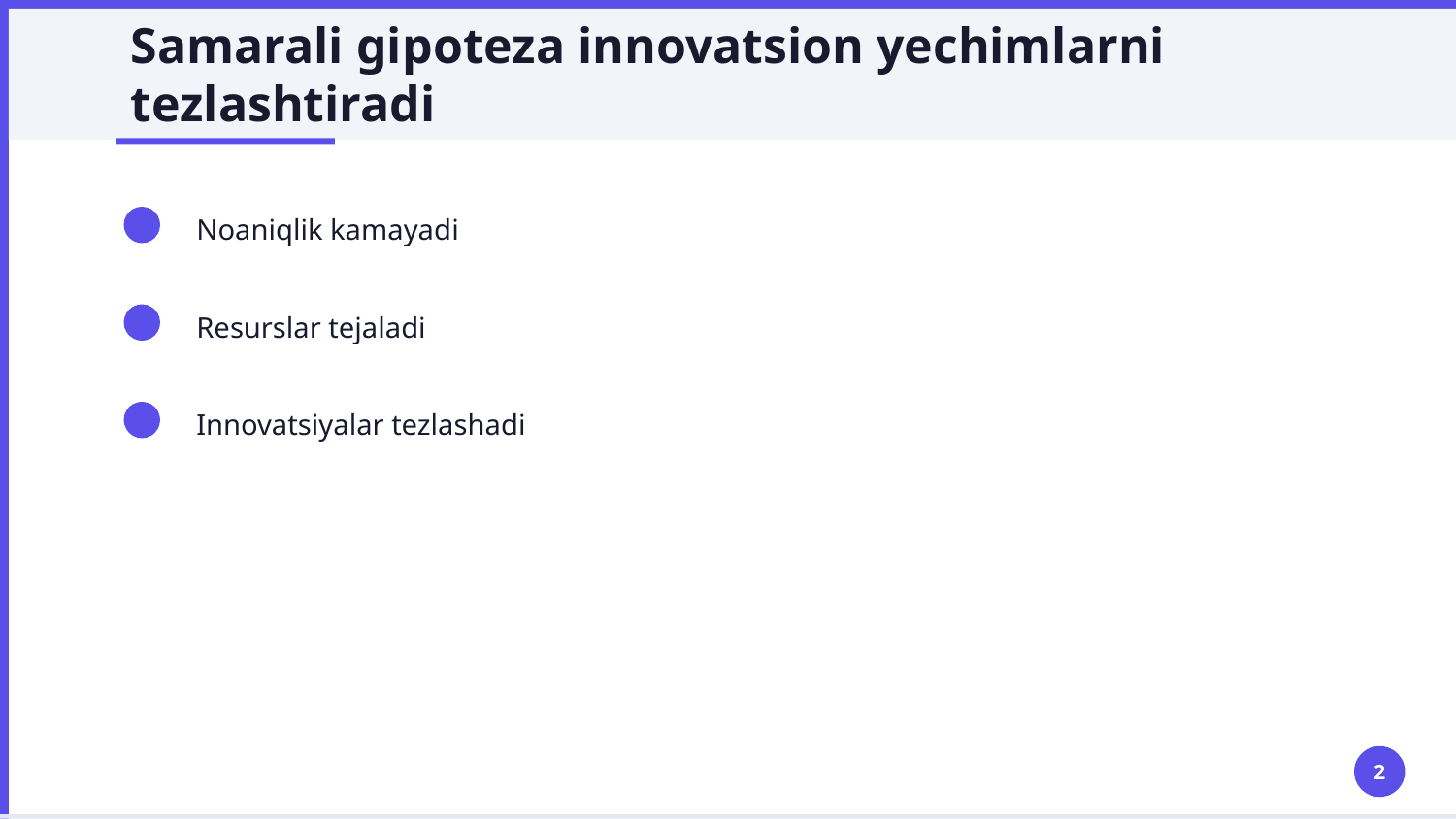 Gipotezani shakllantirish vositalari — Slayd 2