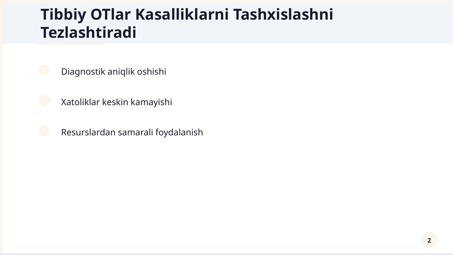 Operatsion tizimlar va ularning tibbiy dasturlarda ishlatilishi — Slayd 2