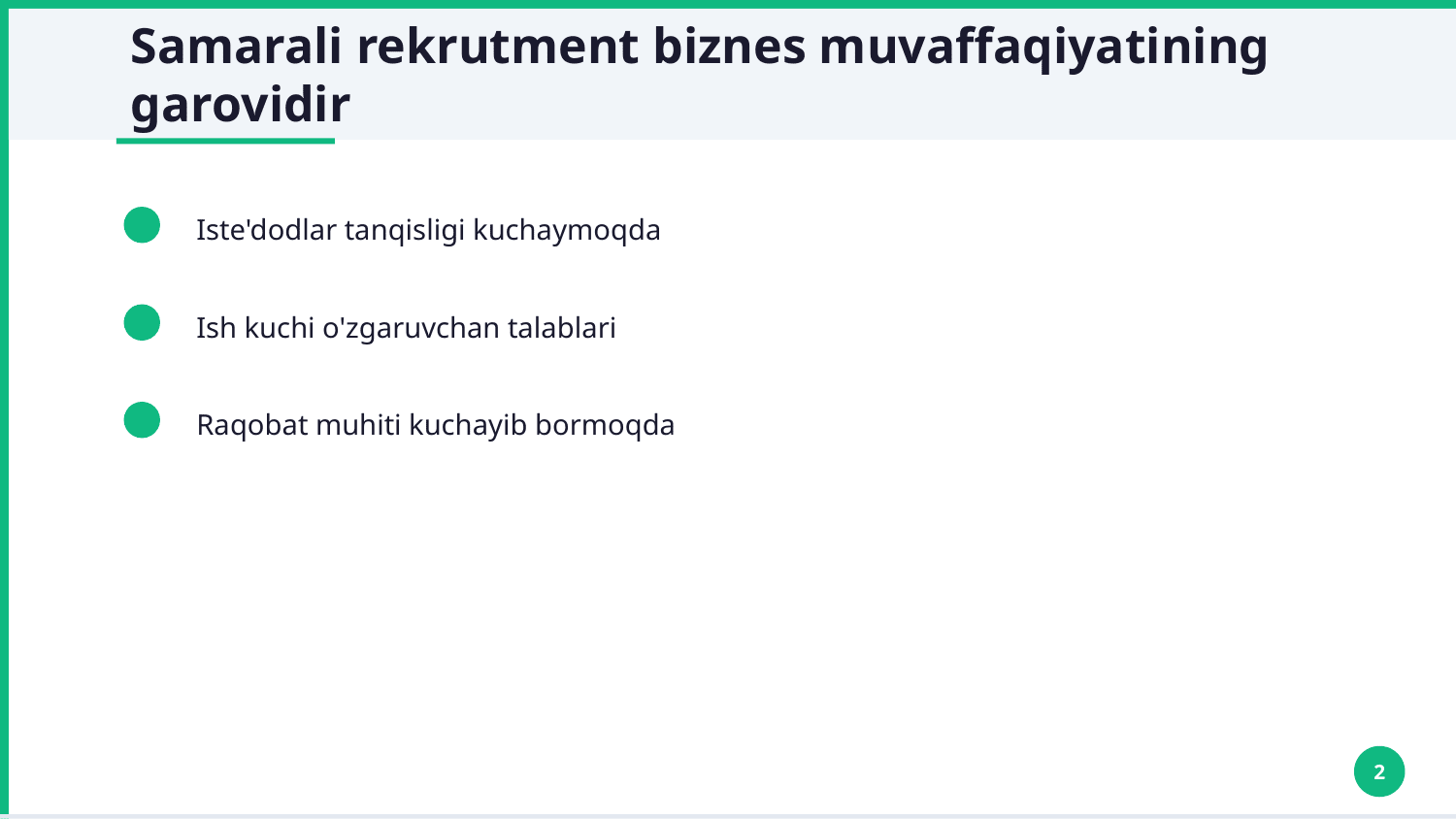 Rekrutmentning tarixiy rivojlanish bosqichlari. — Slayd 2